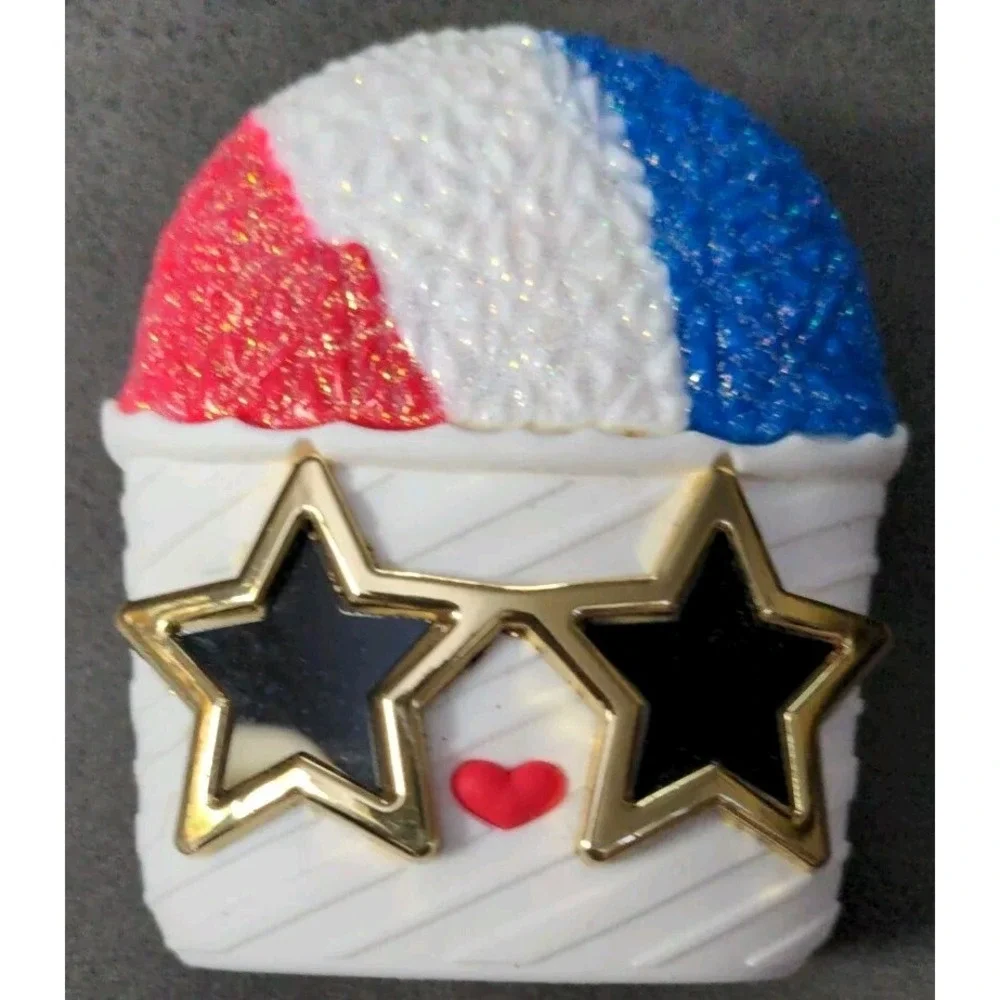Retired Bath Body Works Snow Cone Pocketbac Holder BBW‎ Patriotic Santizer Rare